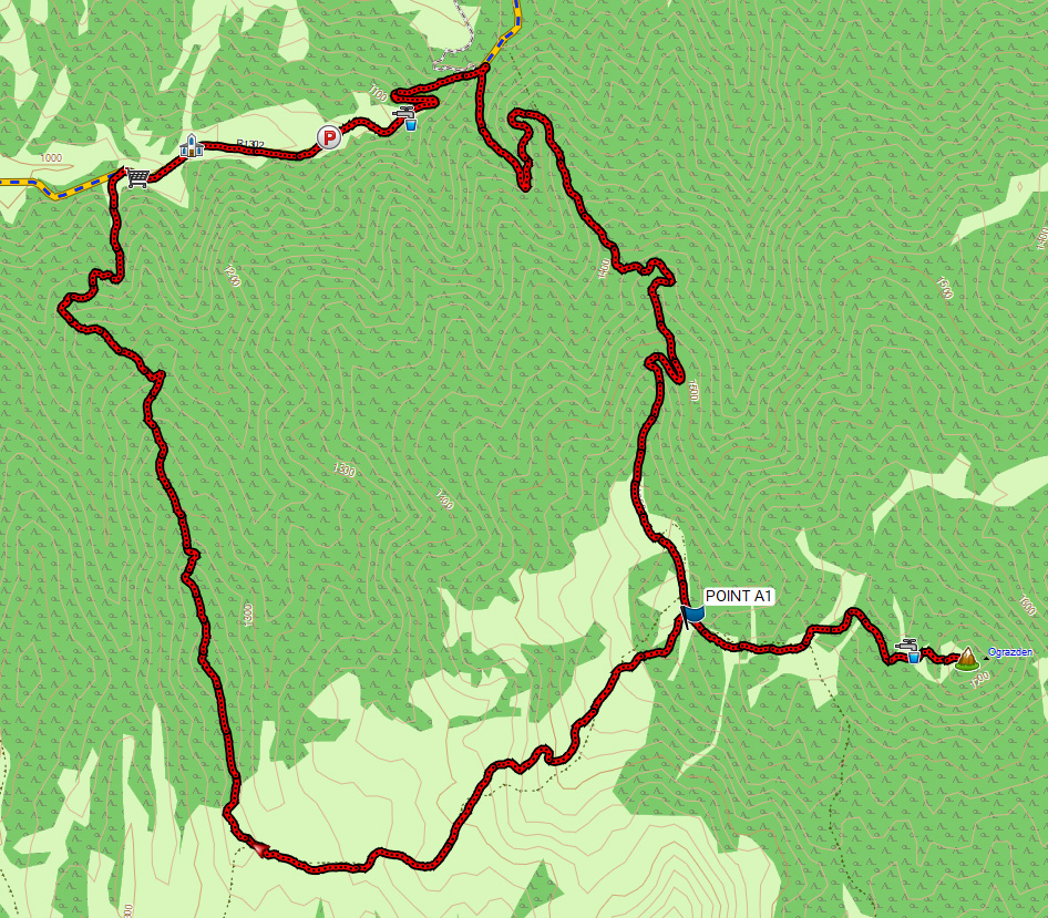 Hike to Ograzhden peak from Suvi Laki GPS map