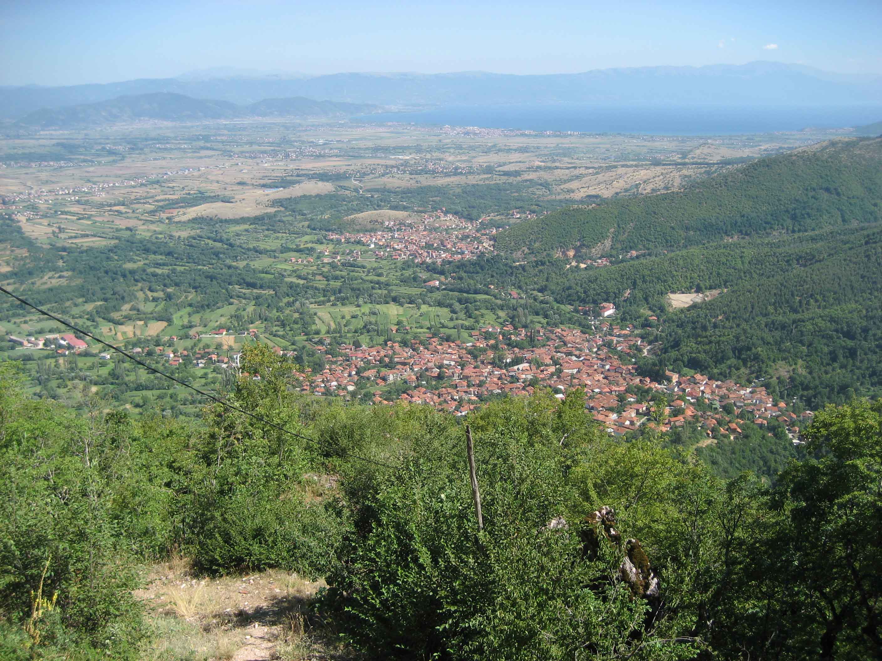 View of the Struga valley from Monastery of St Spas in Vevchani