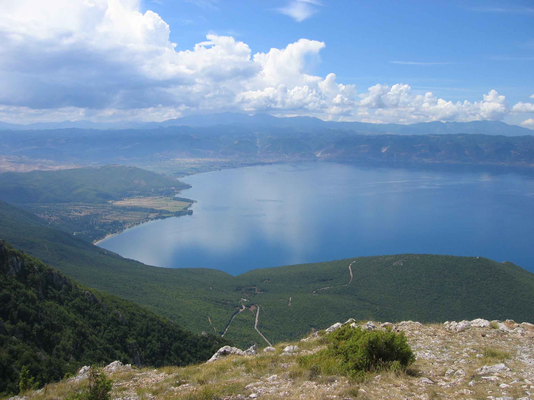 Lake Ohrid seen from the Chapel of St George in Galicica National Park