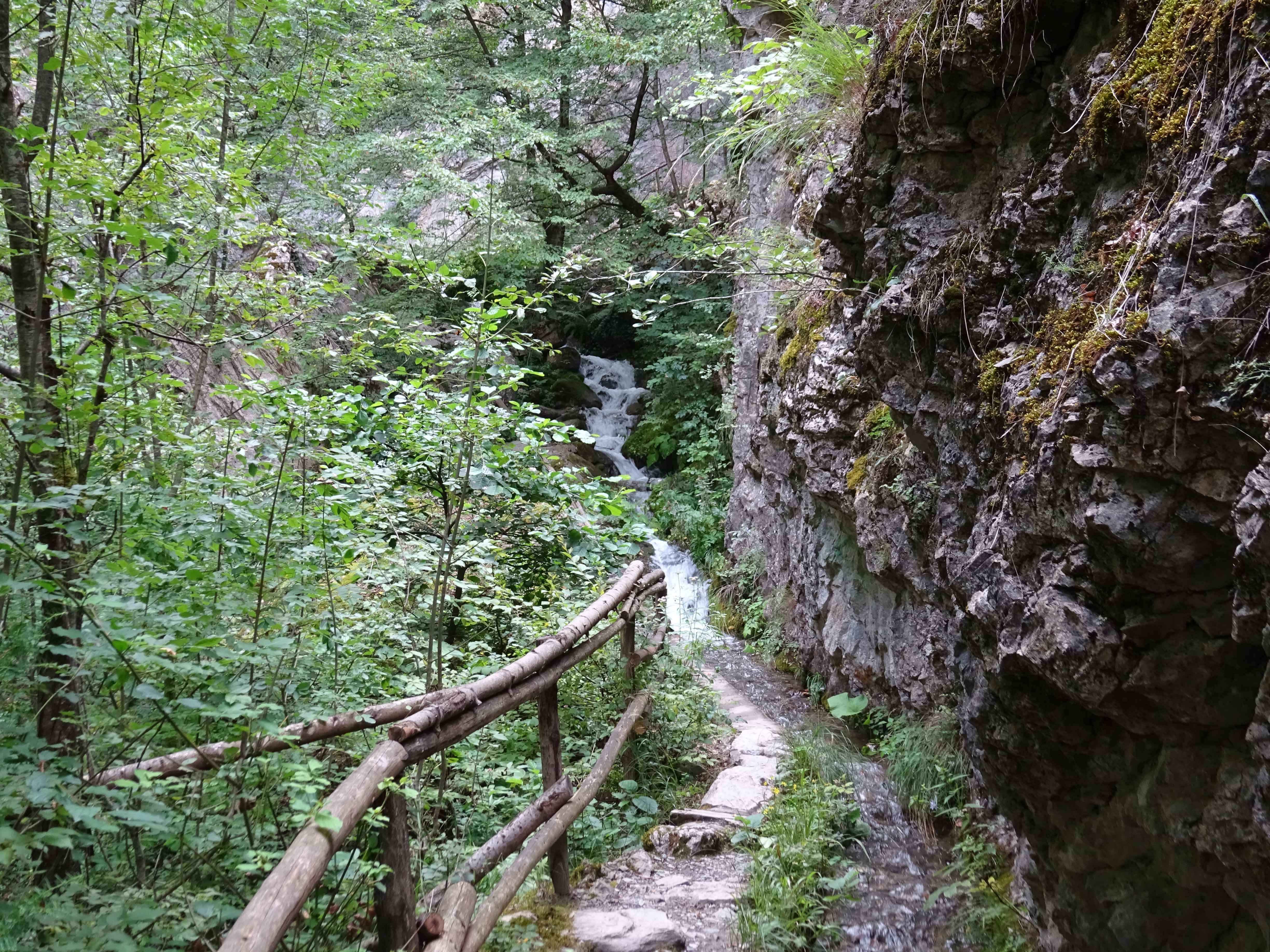 Trail to the Duf waterfall near Rostushe in Mavrovo National Park