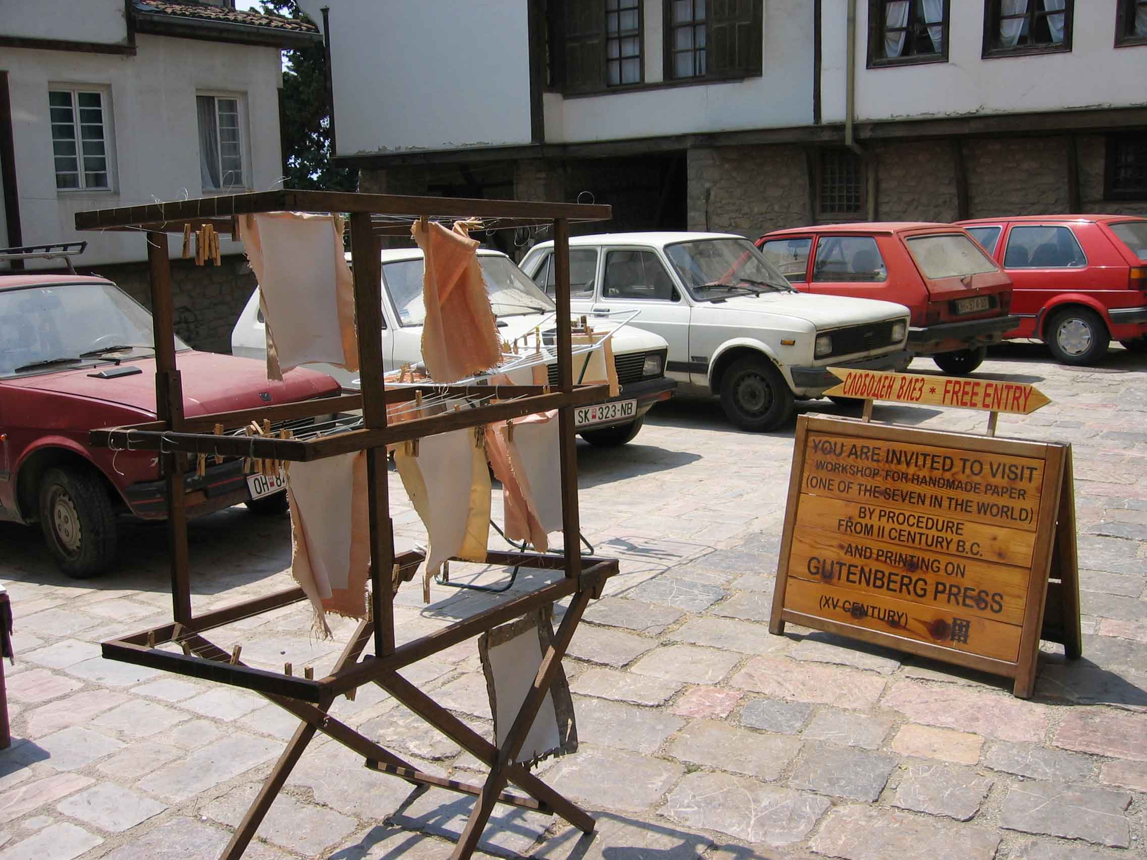 Workshop for hand-made paper in Ohrid
