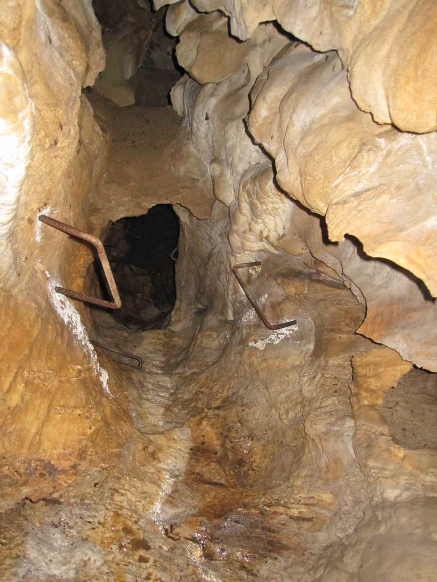 Claustrophobic situation in the Ajducka Cave near Shtip
