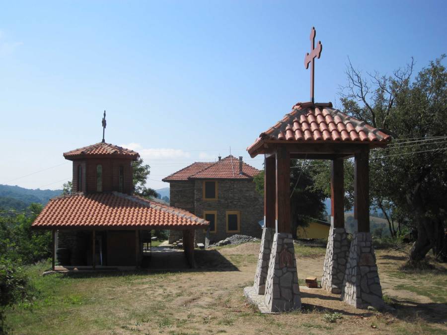 Vrteska mountain hut and church of St George near Shtip