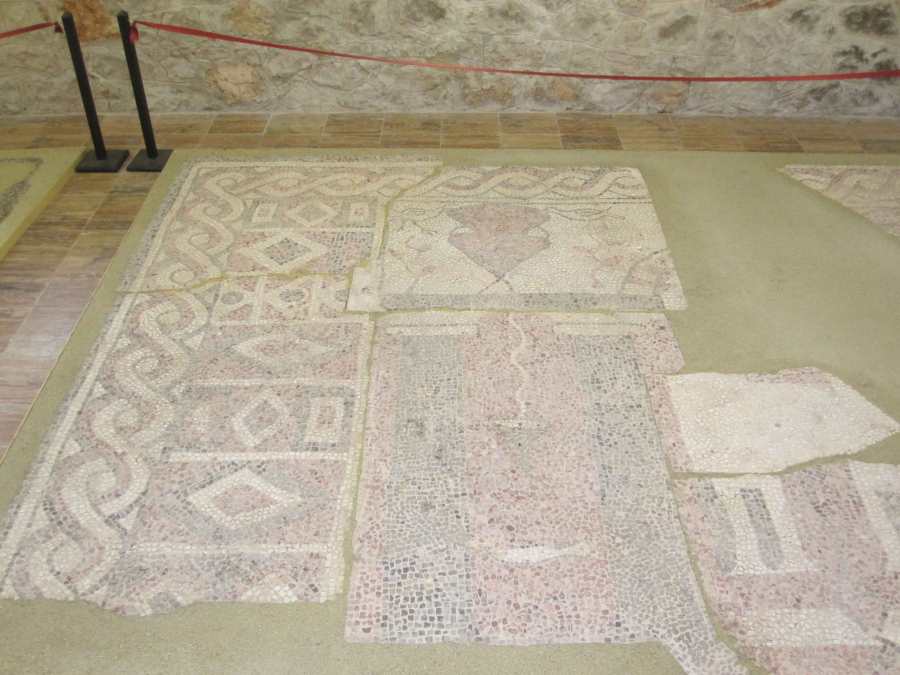 Mosaics from Early Christian Basilica in Oktisi in Miladinov Brothers Memorial House in Struga