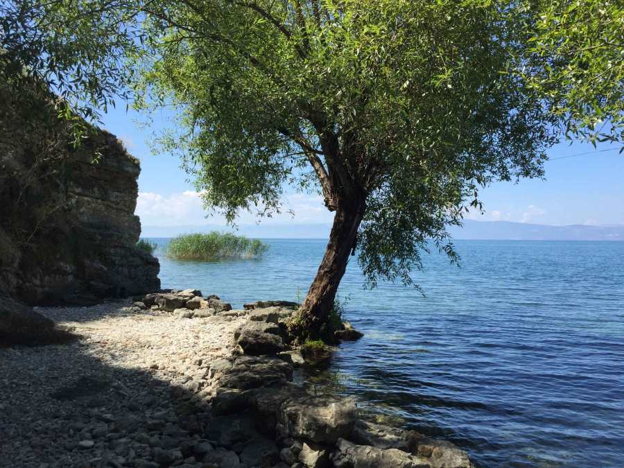 Beach Below Samoil's Fortress in Ohrid