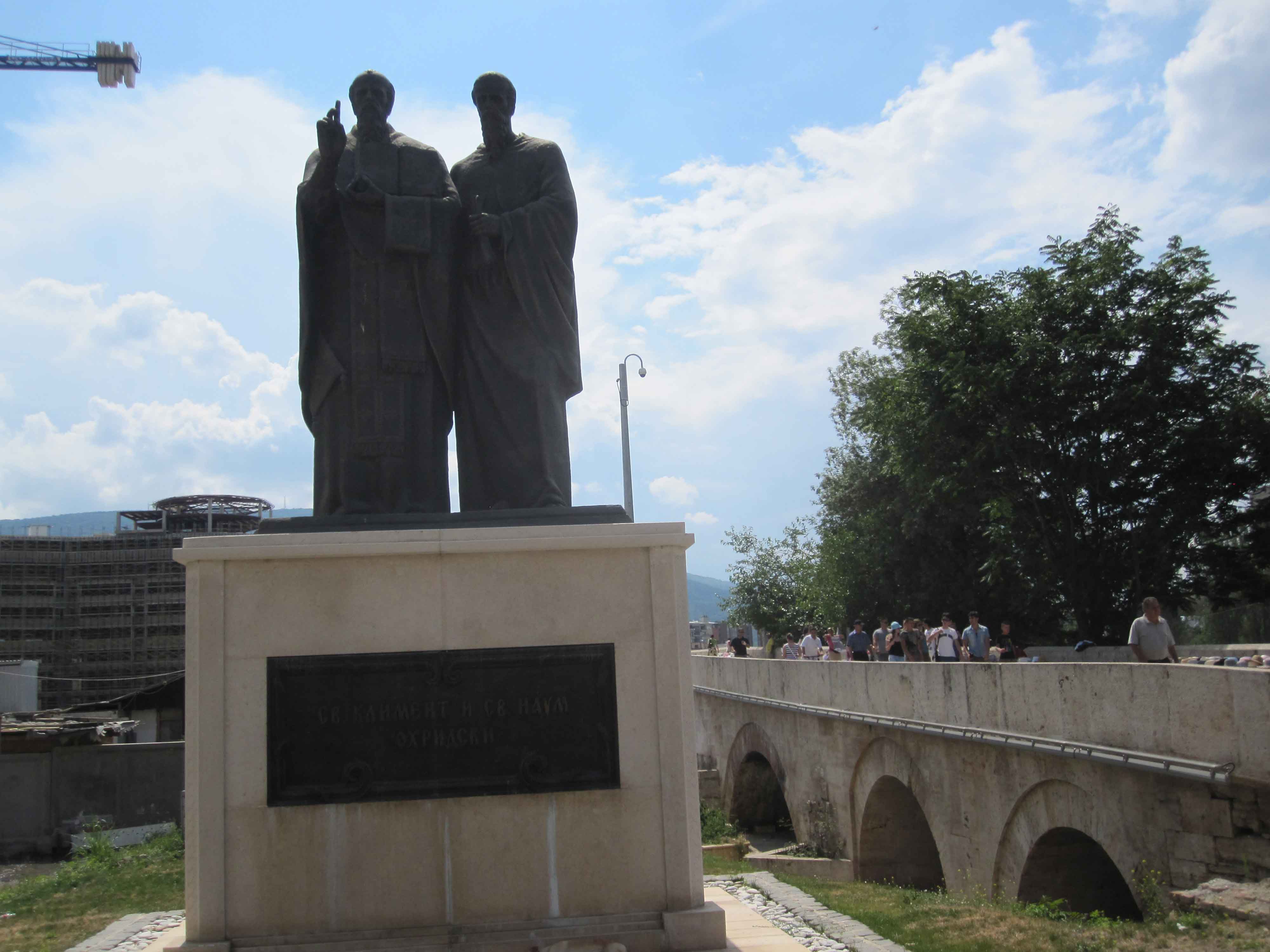 Statue of St St Clement and Naum in Skopje