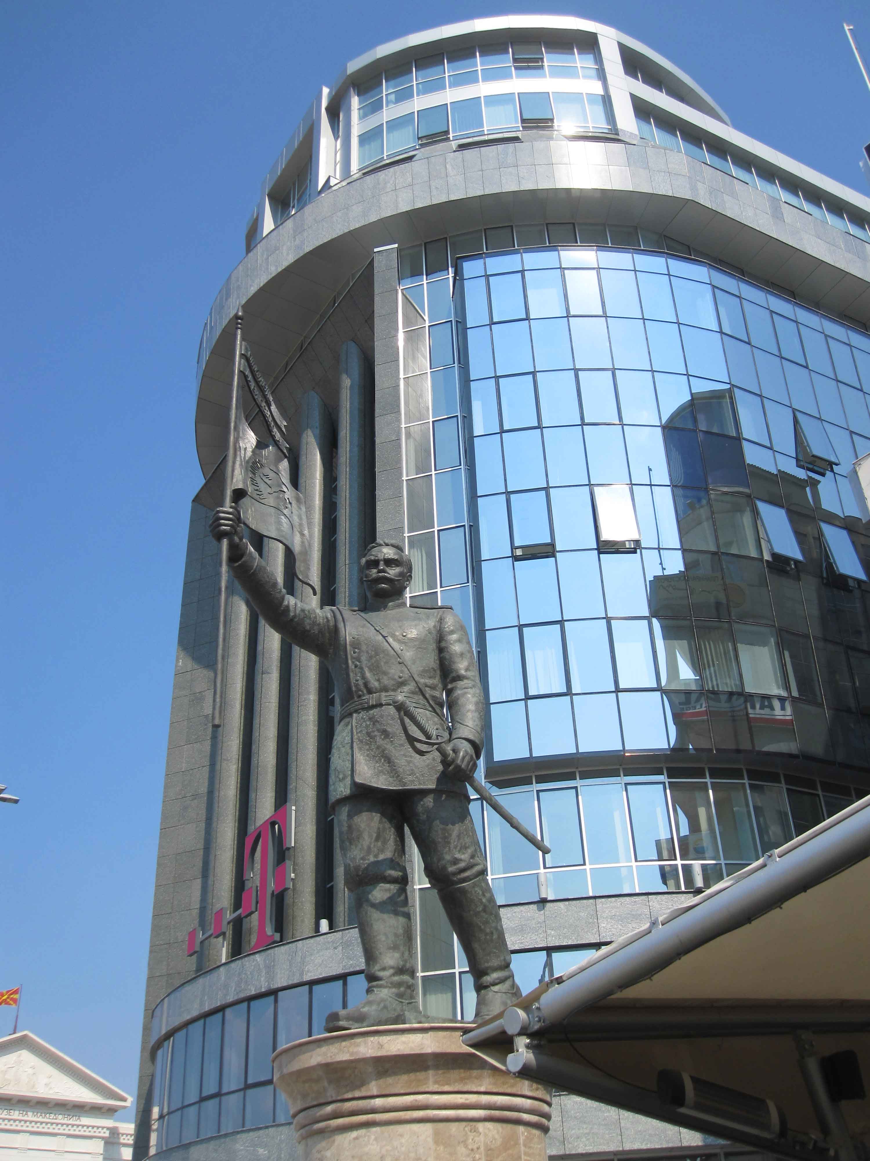 Statue of Dimitar Popgeorgiev Berovski in Skopje