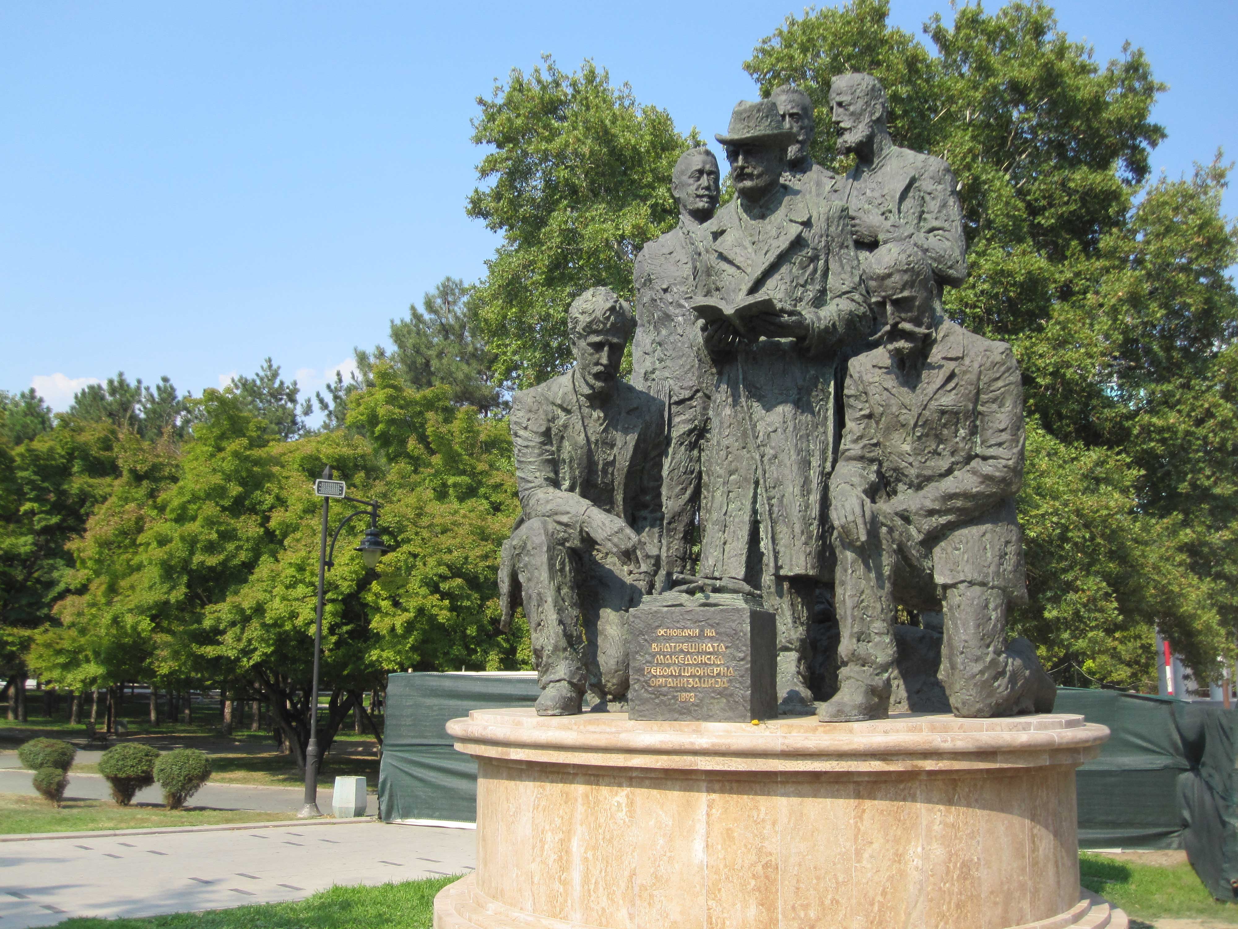 Statue of the Founders of VMRO in Skopje