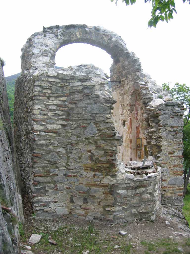 Ruins of St Nedela at Lake Matka