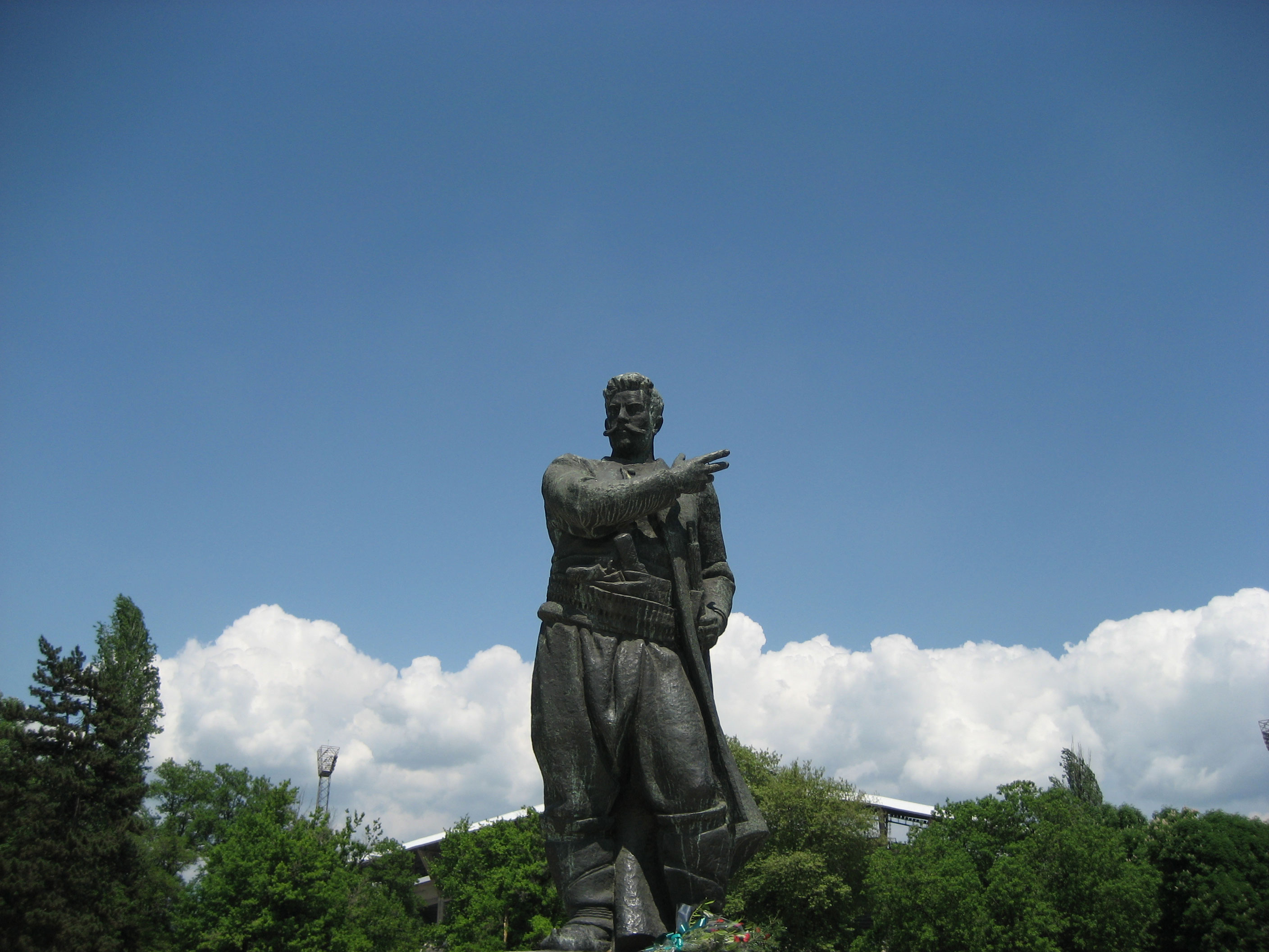 Statue of Goce Delcev in the Citypark in Skopje
