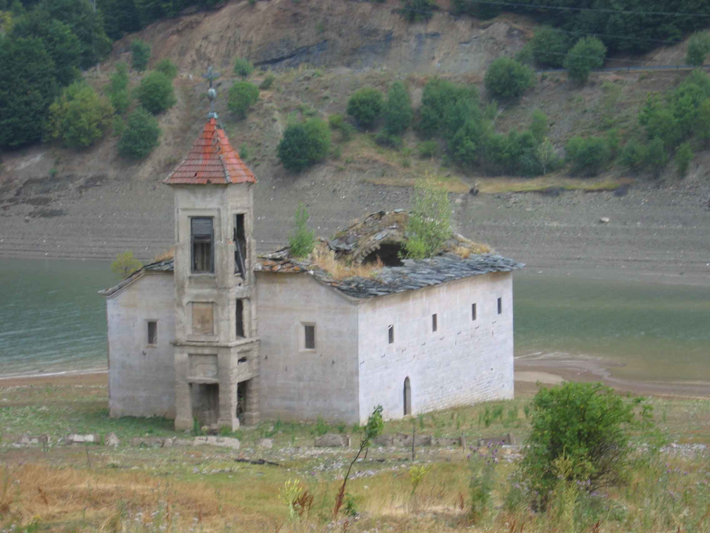 St Nikola in Lake Mavrovo in Mavrovo National Park