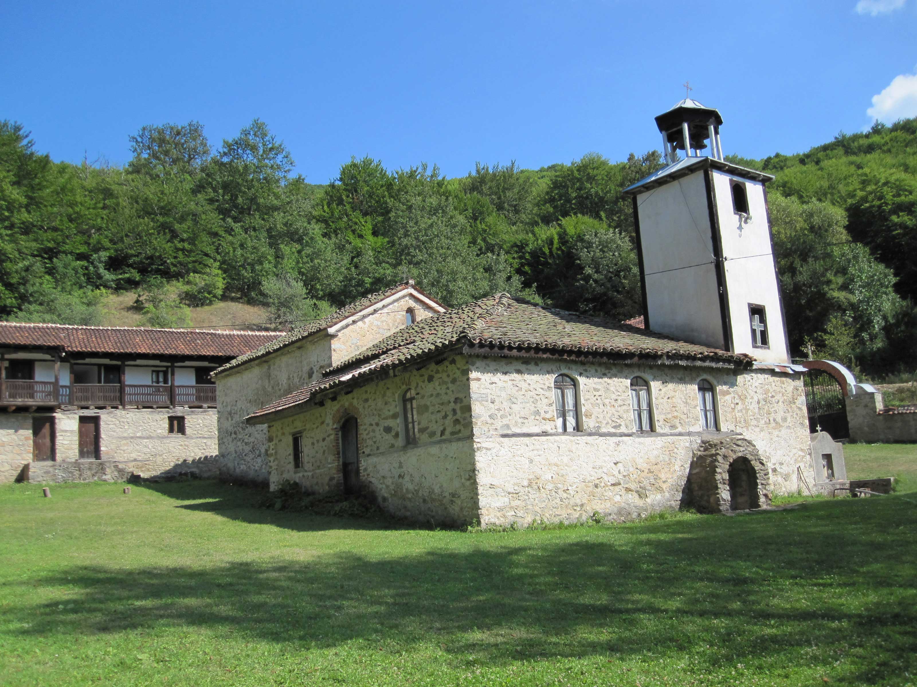 Slivnica Monastery St Bogorodica at Lake Prespa in Macedonia