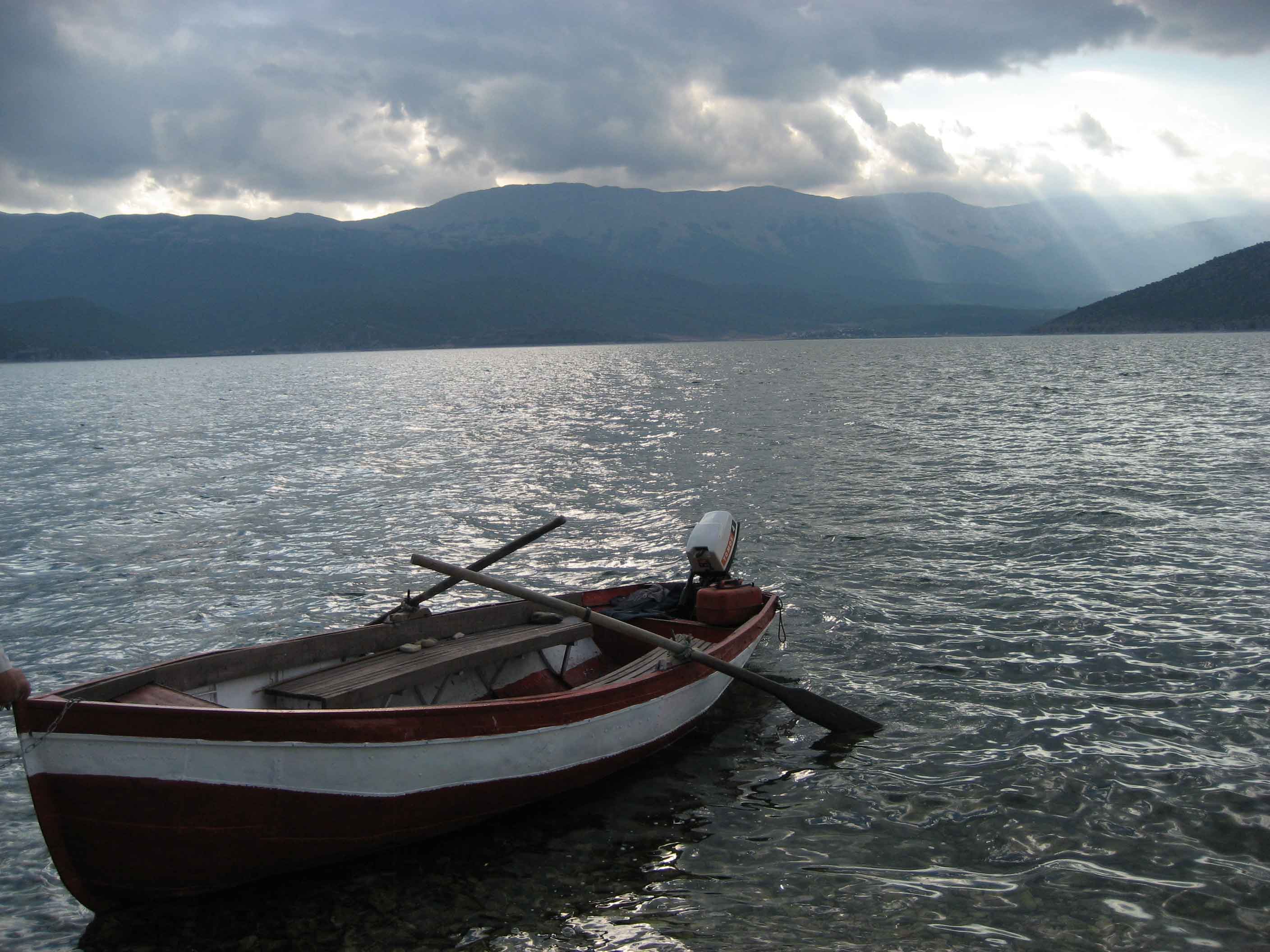 Boat from Konjsko to Golem Grad in Lake Prespa