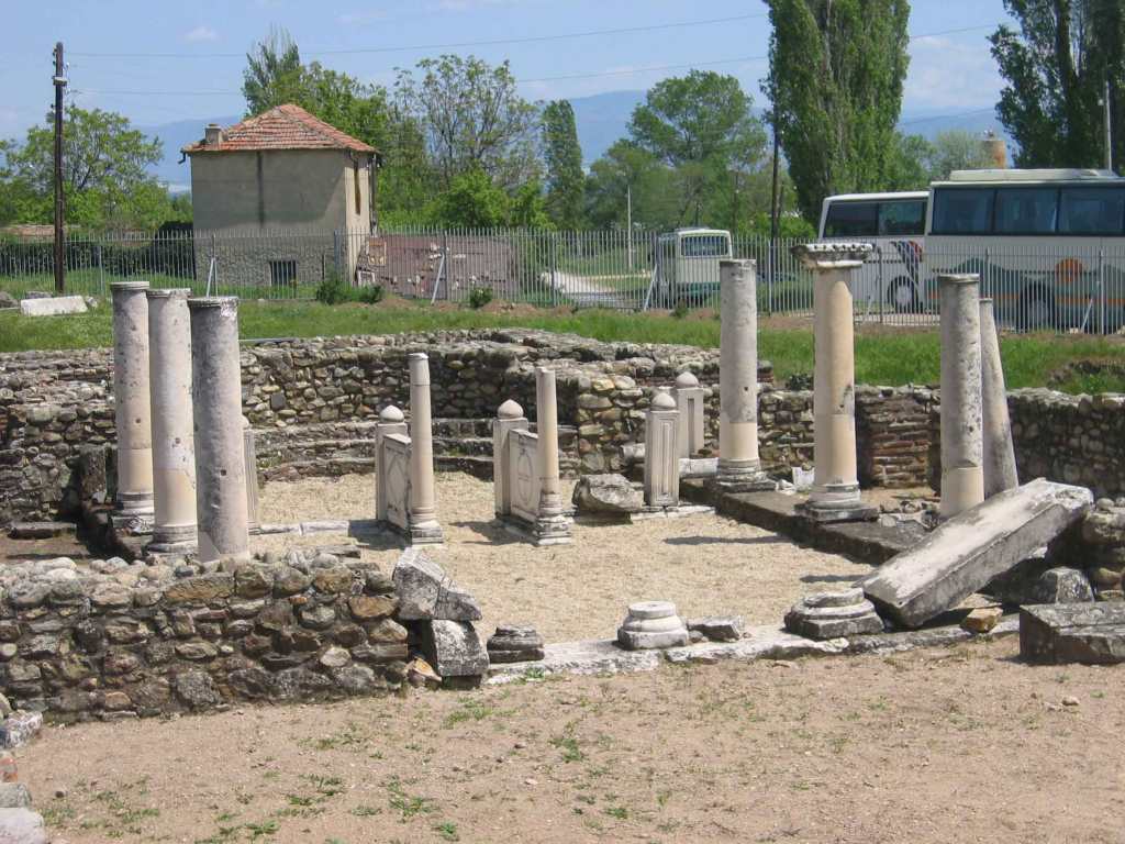 Small Basilica at archeological site Heraclea Lyncestis near Bitola