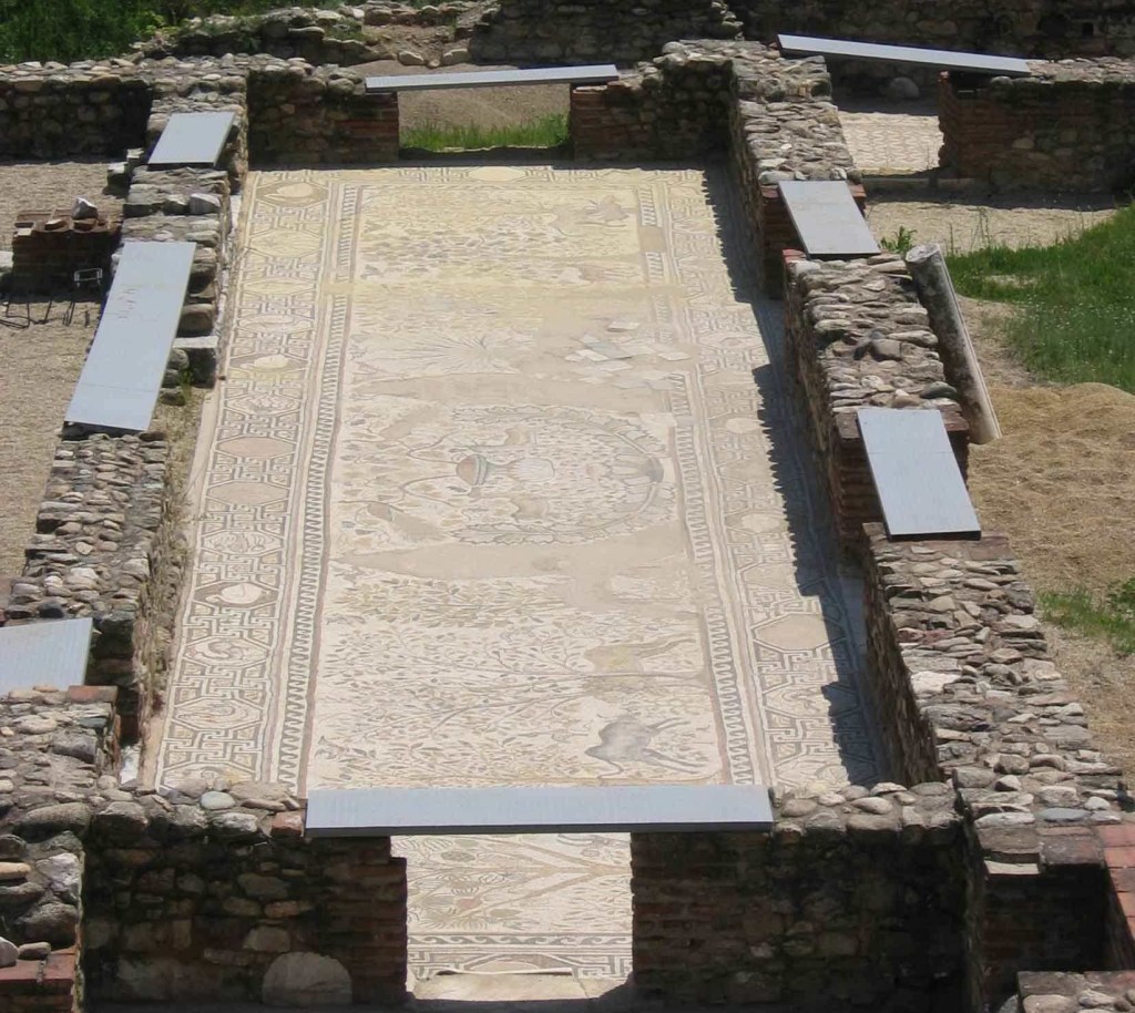 Mosaic at Heraclea Lyncestis Archeological Site near Bitola