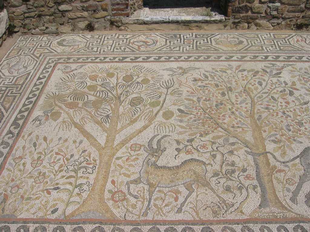 Mosaic at Heraclea Lyncestis Archeological Site near Bitola