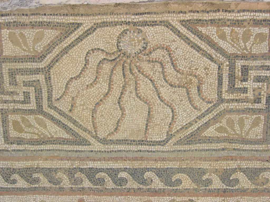 Mosaic at Heraclea Lyncestis Archeological Site near Bitola