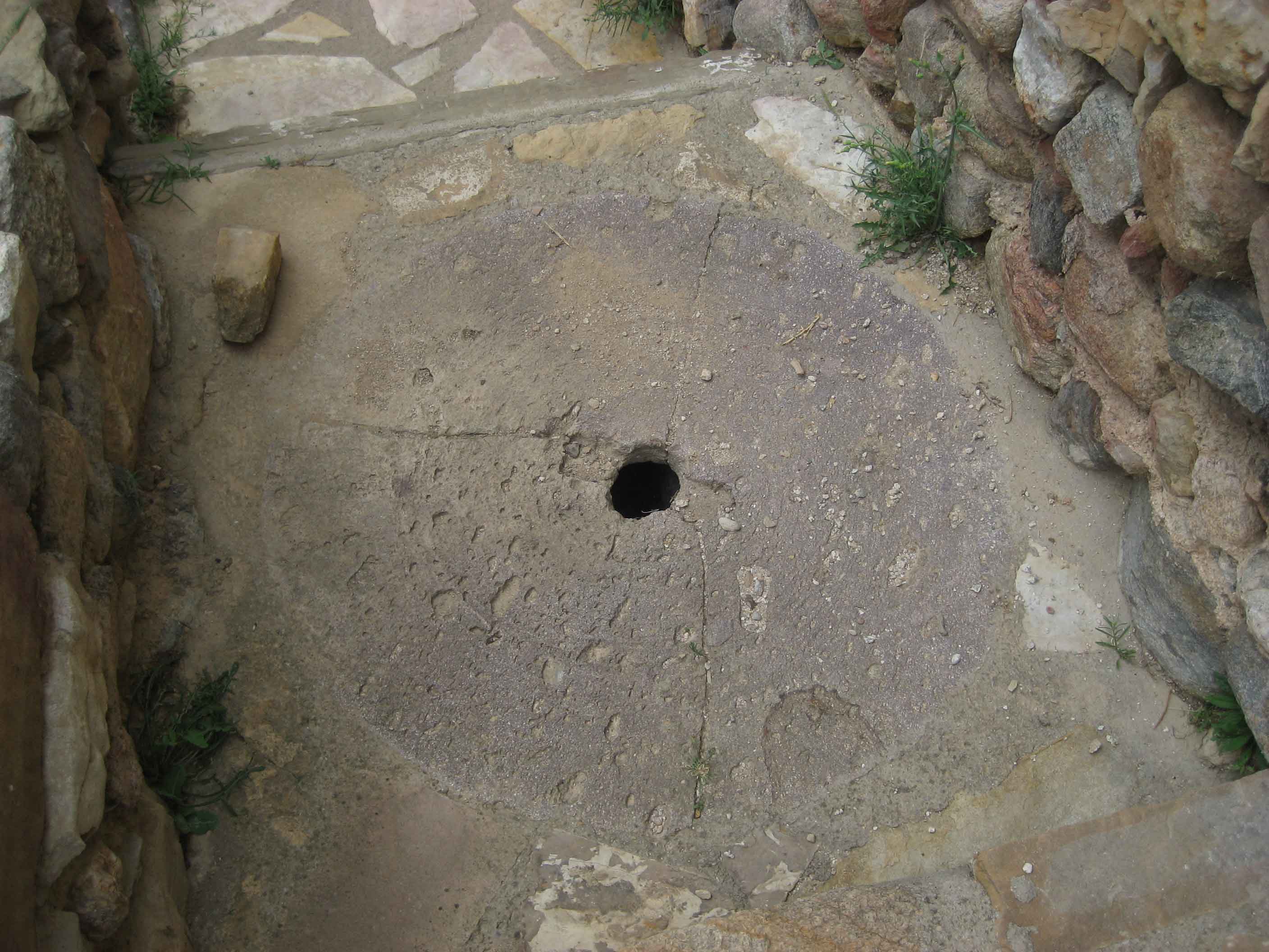Sewer at archeological Site Bargala near Stip in Macedonia