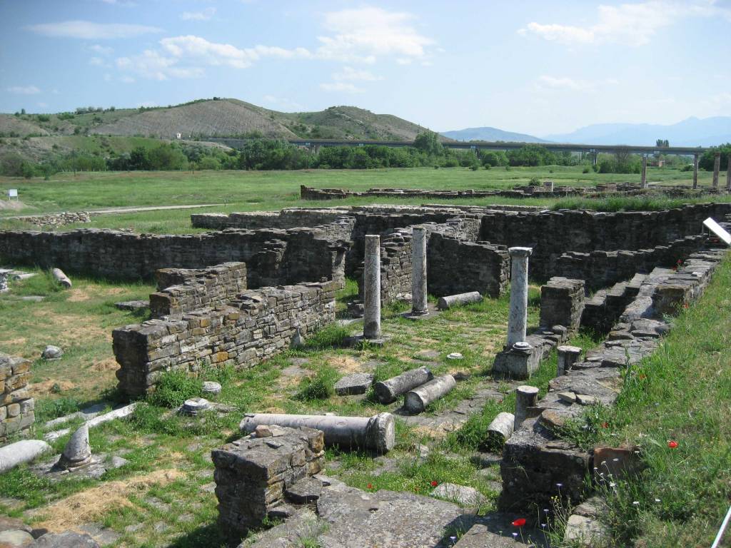 North Basilica at archeological site Stobi in Macedonia