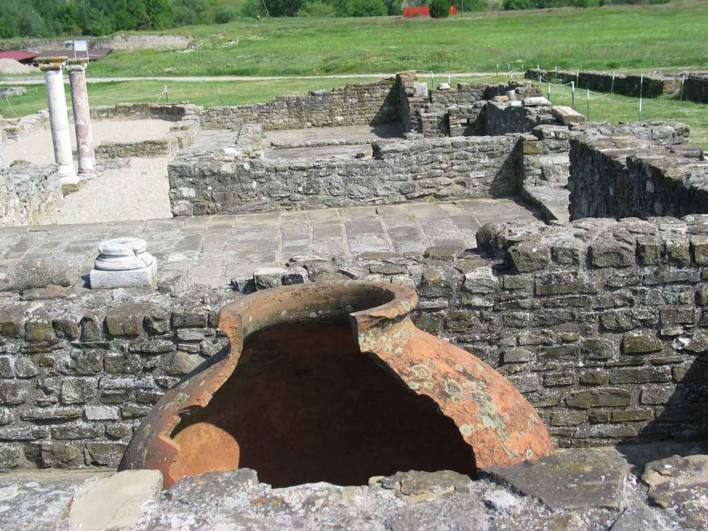 House of Psalms Palace of Polyharmos at Stobi archeological site Macedonia