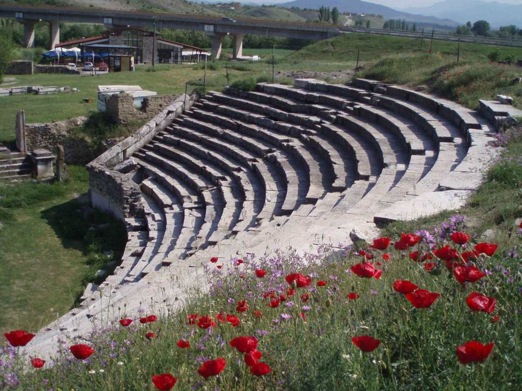 Theater at Stobi archeological site in Macedonia