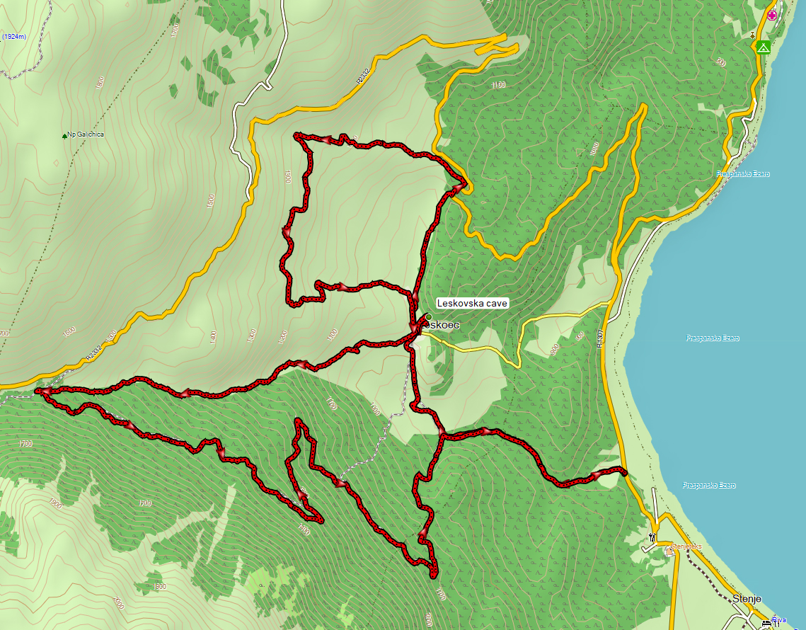 Stenje Leskoec Leskovska Cave Lipova Livada Pass Galicica National Park hiking hike