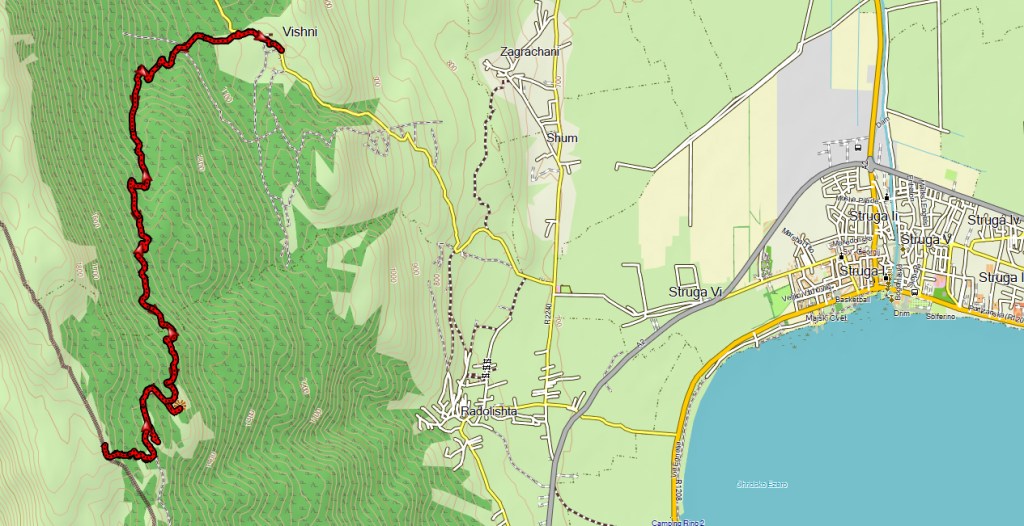Vishni hike to Albanian border near Lake Ohrid in Macedonia