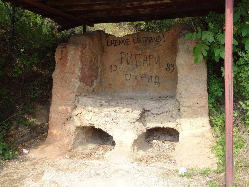 Kiln antique ceramics oven near Ohrid Macedonia
