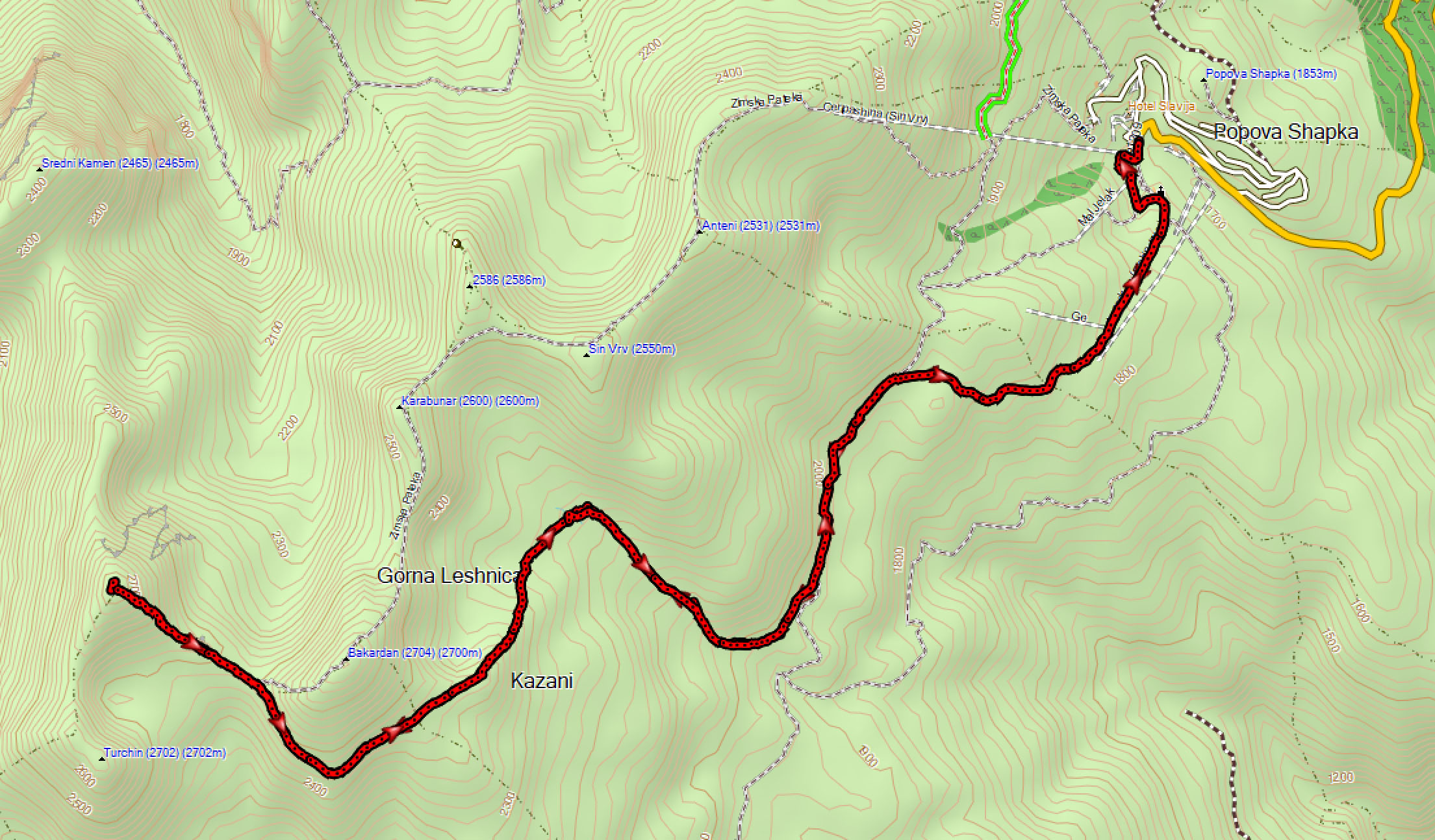 Popova Shapka Titov Vrv Peak hiking North Macedonia