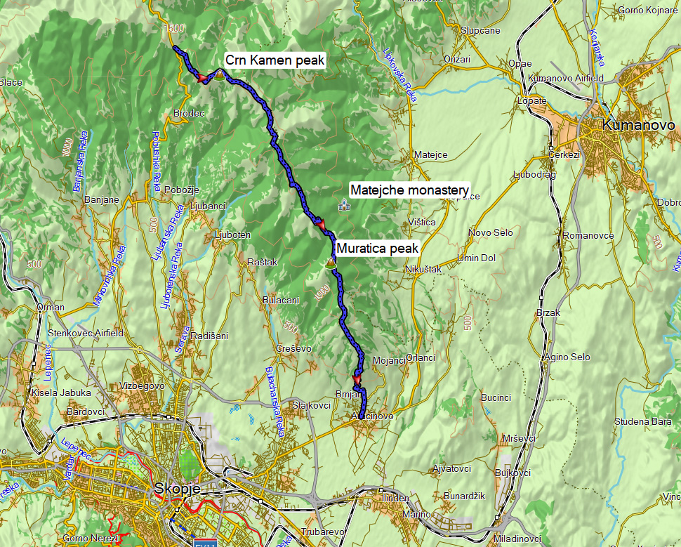 Hiking North Macedonia Skopje hiking trails